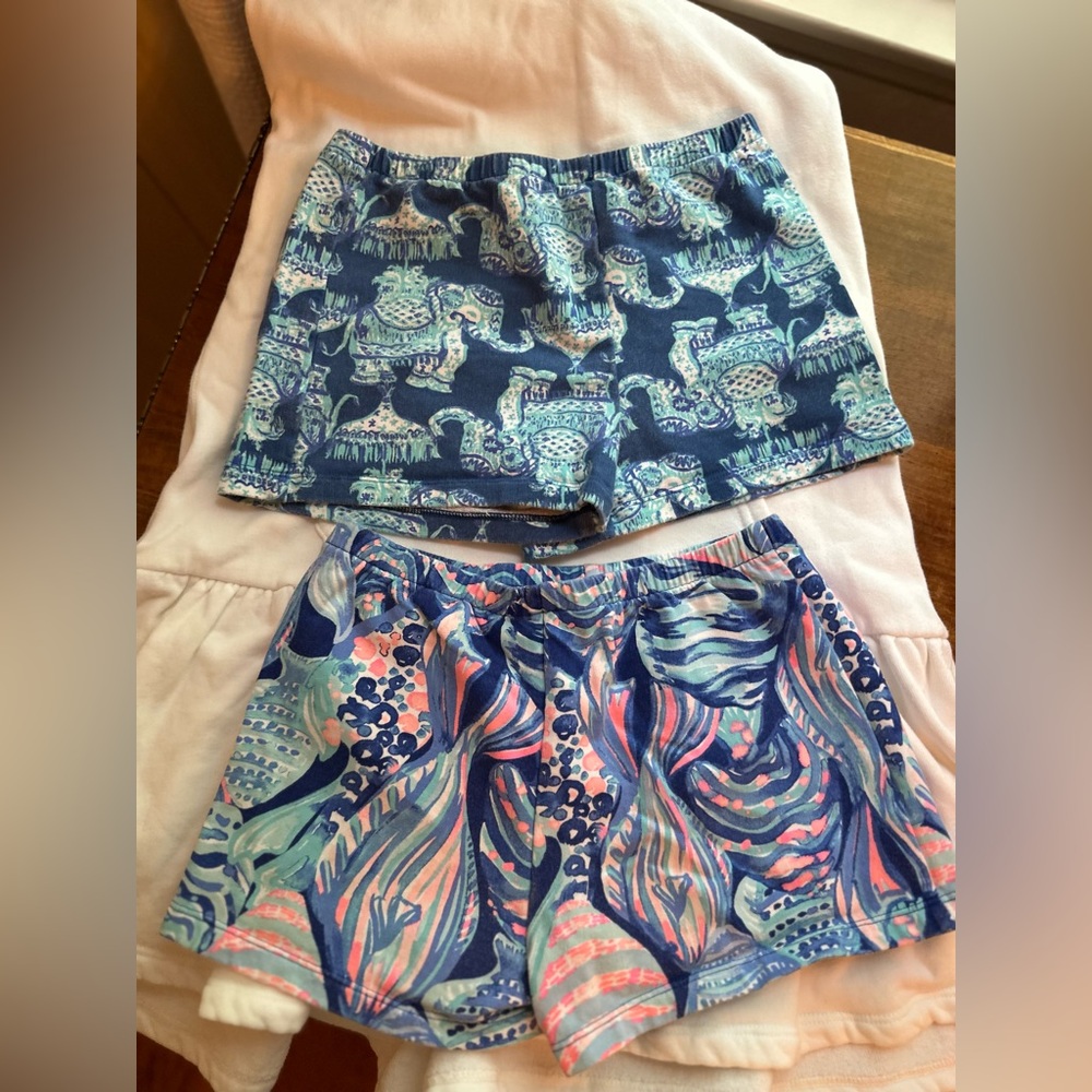 Kids cotton Lily Pulitzer  Shorts Set - Blue and Pink size medium